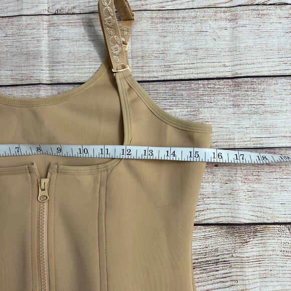Waist Trainer Vest XL Nude Compression Zipper Shapewear Body Shaper Corset - Picture 6 of 13